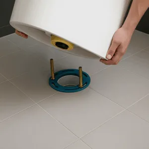 One piece commode fitting