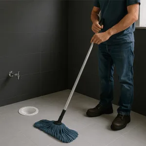 One piece commode fitting