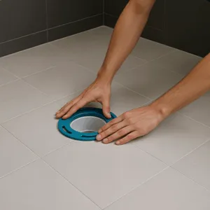 One piece commode fitting